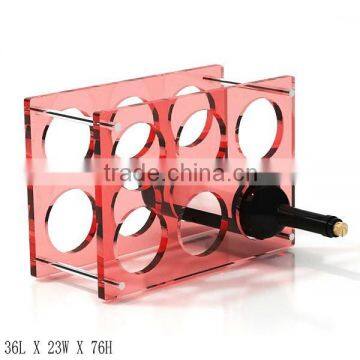 GH-RZ256 High quality Rectangle acrylic wine display rack, Colorful acrylic display rack