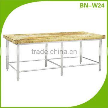 Stainless steel kitchen wooden work table BN-W24