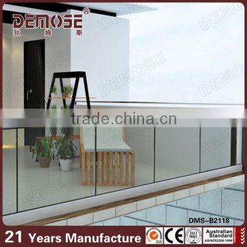 solid sturdy aluminium baluster for glass railing / glass balustrade