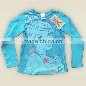 Cotton Roll-neck Long Sleeve Girl T-short Sublimation Print OEM/ODM Top Brand photo-3