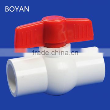 China Factory Taizhou For Irrigation Plastic White Grey PVC Compact Ball Valve