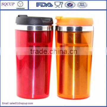 Double wall starbucks thermal tumbler inner steel outer plastic travel tumbler wholesale