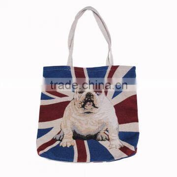 New Women Thai Fabric Shopping Bag Cute Dog Shoulder Bag Cheap Wamen Bag