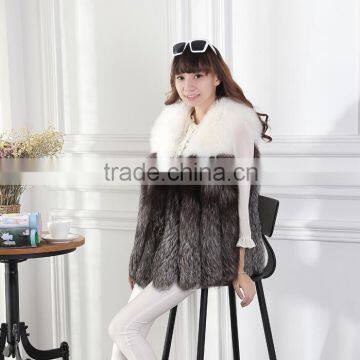 Lady's Fashion Fox Fur Long Vests For Women Cloth photo-6