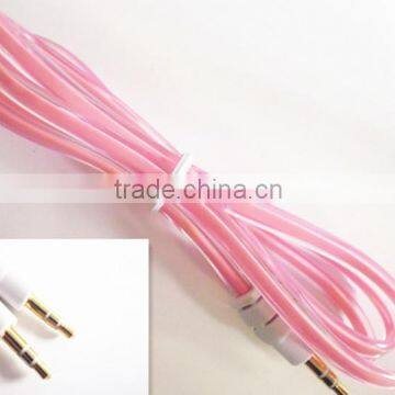 DC3.5 Dual Color Transparent AUX Cable /6 Colors