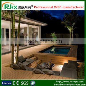 PE plastic composite deck for green garden decoration