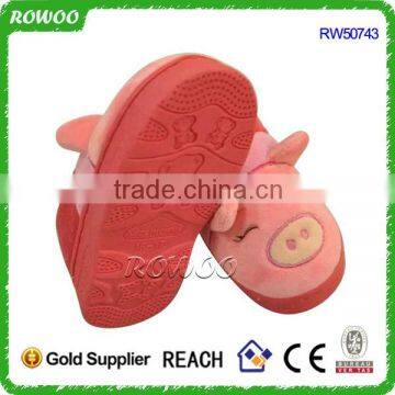 Plush Kids Indoor Shoes Hot Selling Kids Cartoon Fur Lined Shoes photo-2