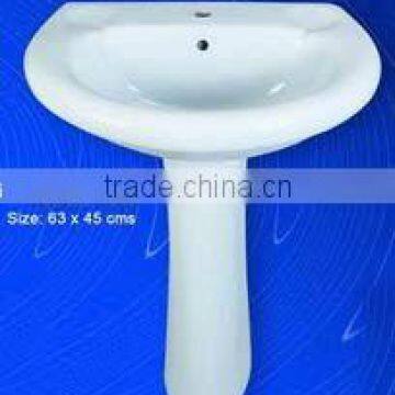 New Ceramic Pedestal Sink Washbasin