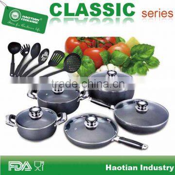 16pcs Non Stick Coating Cookware Set with Nylon tools