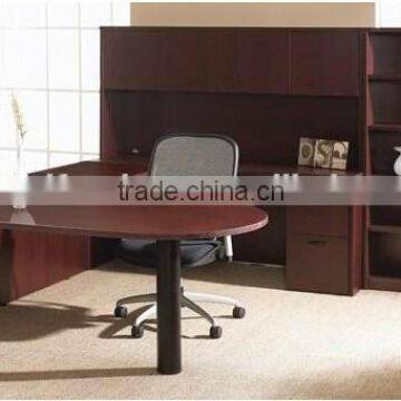 U shape modular office desk with bullet desk & bookcase                        
                                                Quality Choice