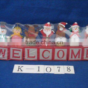 wooden decoration-welcome words