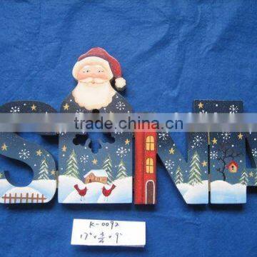 Xmas Wooden Snowman Decoration