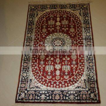 turkish colorful silk carpet hand knotted silk rug