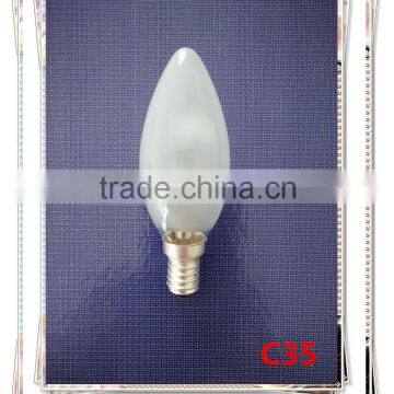 Hot selling frosted candle C35 E14 18W28W42W energy saving halogen lamp