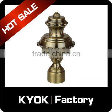 KYOK Modern wrought iron curtain finials for curtain poles,curtain finials