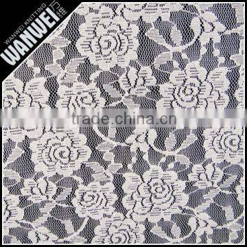 rose flowers design style for mini skirts wedding clotings nylon spandex crochet lace fabric wholesale T--097