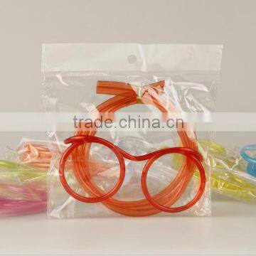 Custom creative plastic glasses drinking straw