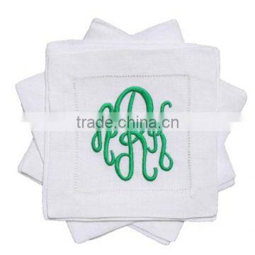 Monogram cocktail napkins no.13