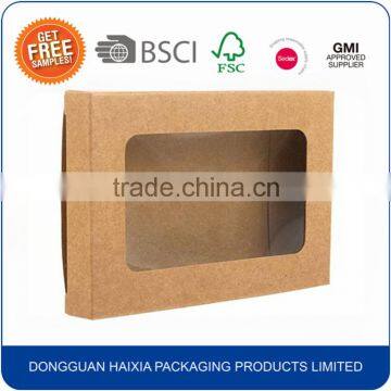 Wholesale natural recycled kraft paper gift box