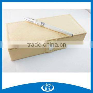 2013 Elegant Milky Leather Gift Pen Box