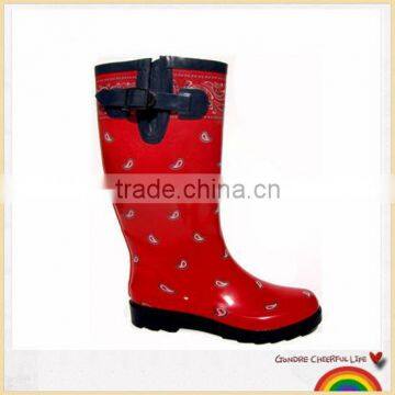 Women fashionable rain shoes waterproof boot