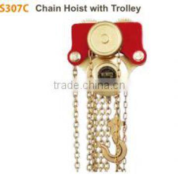 Anti spark tools; High quality Non spark/Explosion-proof Chain Hoist with Trolley ; China Manufacturer; OEM service; Die forging