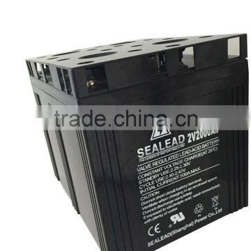Low Self-discharge 2v 1500ah 2000ah Battery Valve Regulated Solar UPS System Backup Batteries Bank Energy Solution