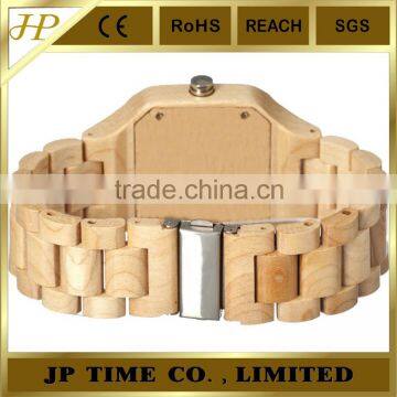 Four Colors Quartz Indonesia Wooden Watch Wooden Back Case Japan Quartz Movement photo-2