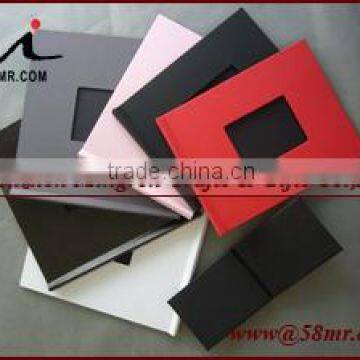 Leather Fabric Cloth Document File Book Folder Clip Holder Cover photo-3