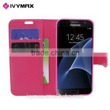 IVYMAX 2016 Lady Style Diamond Bling Leather Wallet Case for Samsung Galaxy S7/G930 photo-4