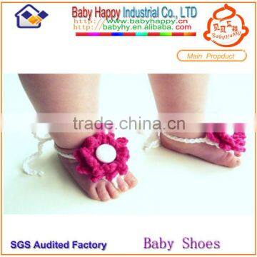 baby barefoot flower crochet baby sandals