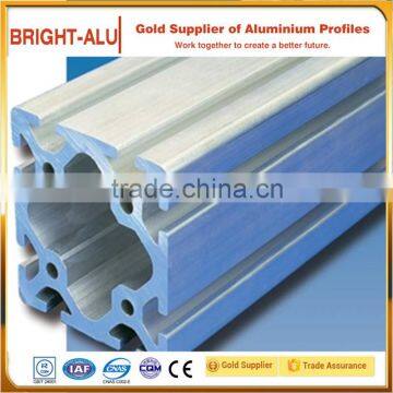 Polished T-slot square shape profile customized size extruded aluminium 6063 t5 extrusion alloy profile