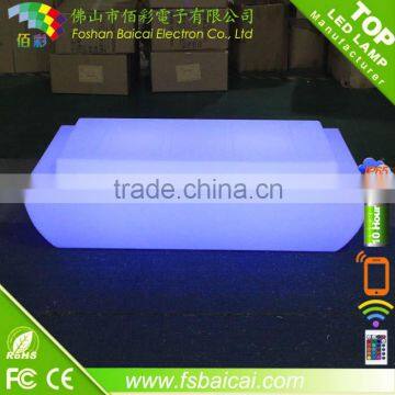 PE material glowing led angel tea table/ bar table /color changing light bar