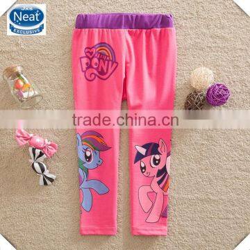 (K722) 2-6y neat multi colors baby garments guangzhou wholesale cheap leggings girls pants my little pony printed trousers