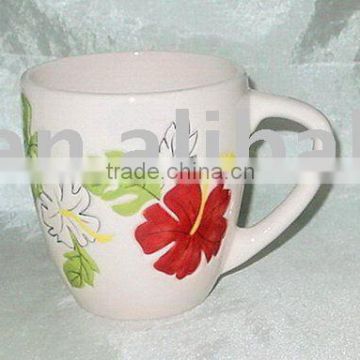 ceramic decal mug,earthenware embossed mug