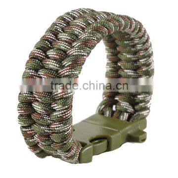 3.5CM Wide Green Camo Make Fire Paracord Bracelet                        
                                                Quality Choice