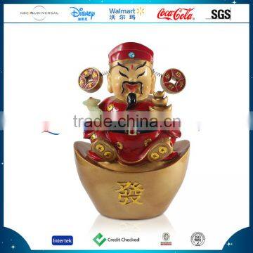 2016 Handmade Resin Chinese God Statue of Wealth,Lovely Resin God Figurine