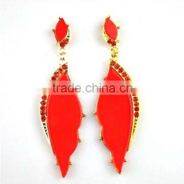 2016 fashion jewelry acrylic and zircon earrings/women drop earring