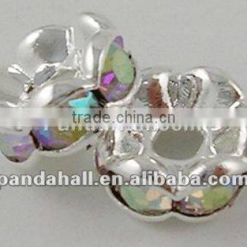 Grade "A" Rhinestone Beads, Clear White, 6mm(RSB028NF-02