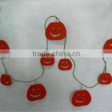 felt Halloween pumpkin garland