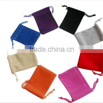 8*10cm, 9*13cm small velvet drawstring bag for Jewelry packing