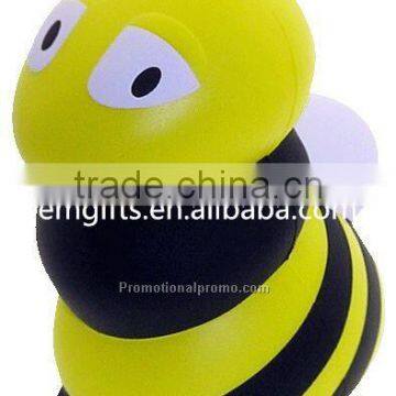 Promotional Bee Shaped PU Stress Reliever, PU Anti Stress Ball