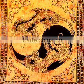 Indian Hippie Tapestry Tapestries Orange Tapestries Tapestry Wall Hanging Dragon Tapestries Bohemian Wall Tapestries photo-2