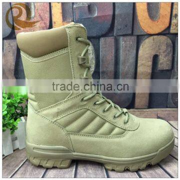 Leather upper rubber boots army military combat boots