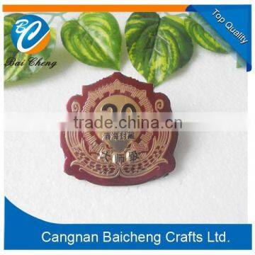 3d Engraved Brand Metal Labels With Adhensive Sticker on the Back for Bottles as the Brand Name Emblems in Cangnan