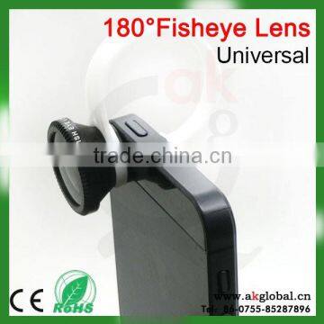 Universal clip 180 degree fisheye lens for most cellphone mini camera lens for samsung galaxy s4