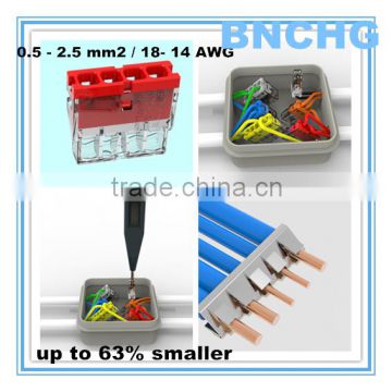 directly factory 4-conductor 63% smaller installation connectors for junction box 2273 wago in stock