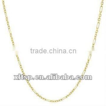 TN74 Fashion Gold Thin Chains Necklaces in Stainless Steel (Figaro Chain)