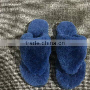 hot sale wholesale women shoe / rex rabbit fur shoe / fashion lady fur shoe