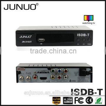 JUNUO china manufacture 2016 new OEM quality mstar full HD mpeg4 Ecuador isdb-t digital tv decoder set top box